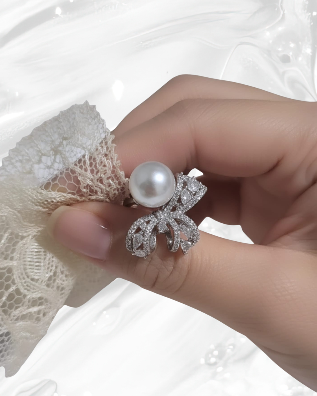 Japan Akoya Pearl Crown Ring