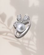 Japan Akoya Pearl Crown Ring