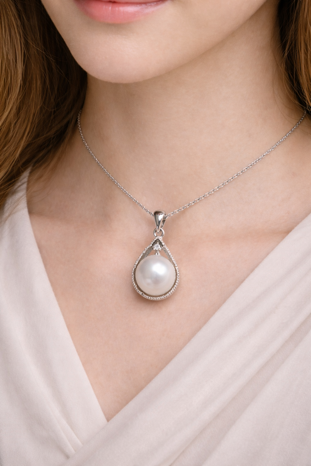 Japan Akoya Teardrop Pearl Pendant – 10mm