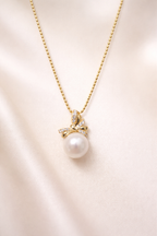 Freshwater Pearl Bow Elegance Pendant