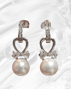Freshwater Pearl Amour Earrings – 10mm+