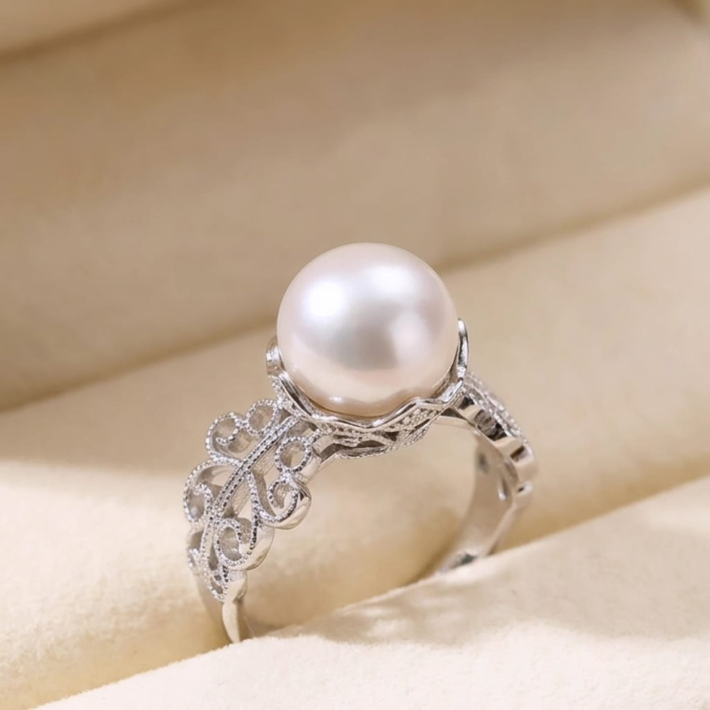 Freshwater Pearl Lace Ring – 9mm
