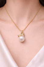 Freshwater Pearl Bow Elegance Pendant