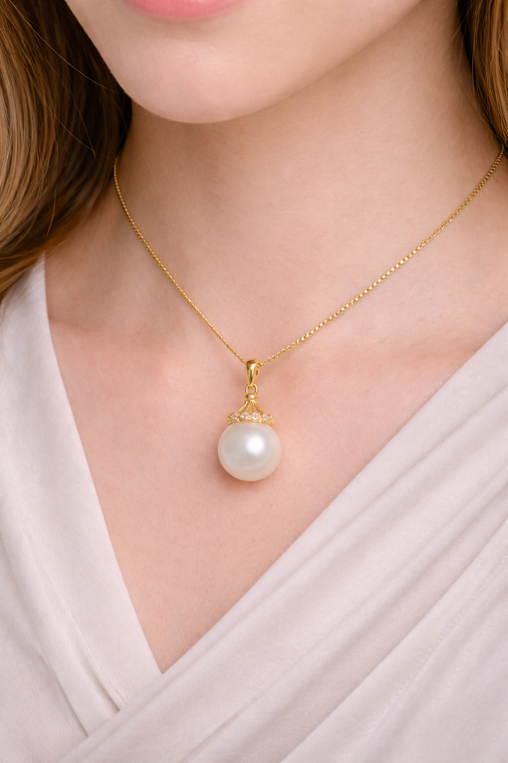 Freshwater Crown Pearl Pendant – 12mm