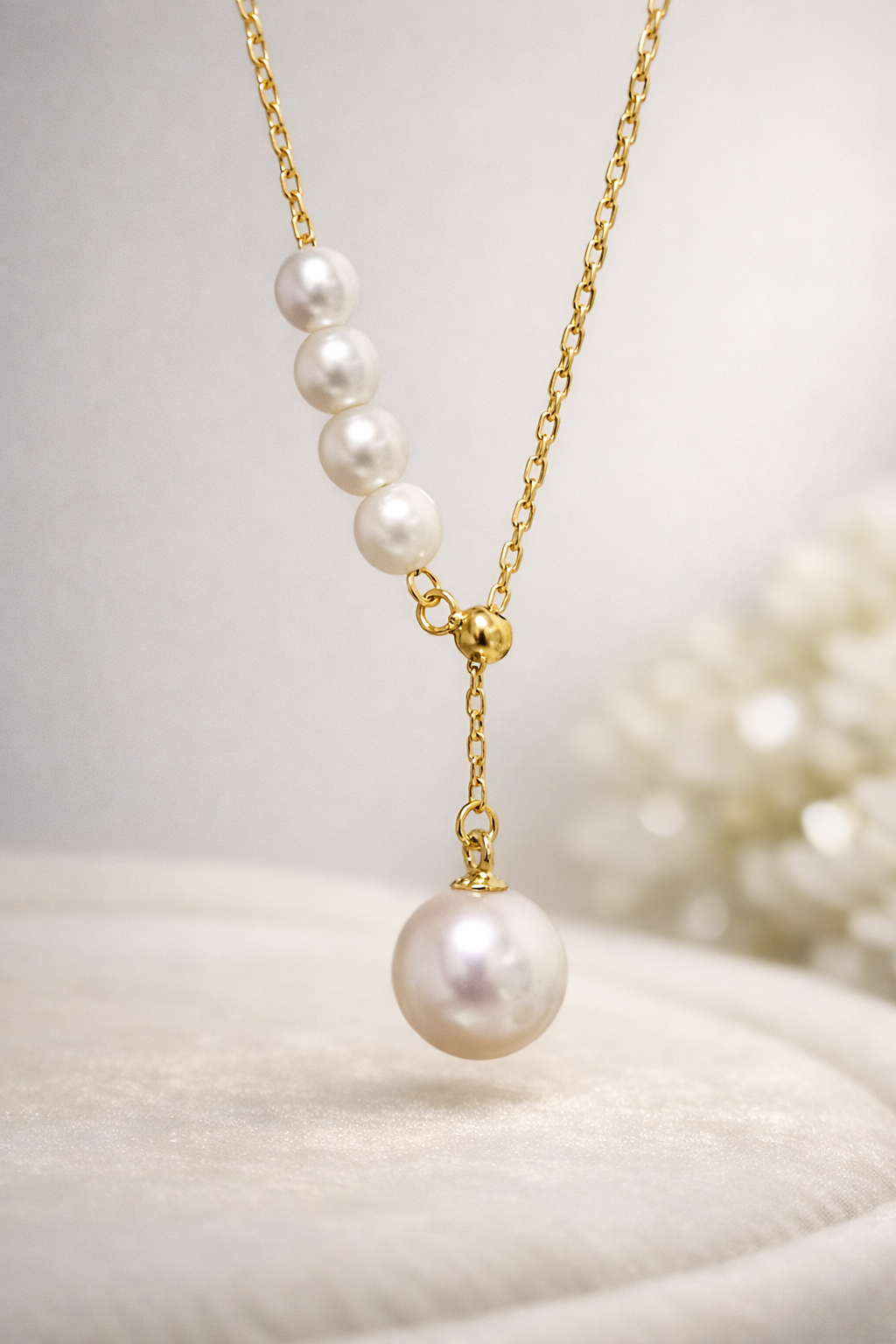 Freshwater Lady Drop Pearl Pendant – 7mm (Gold Plated)