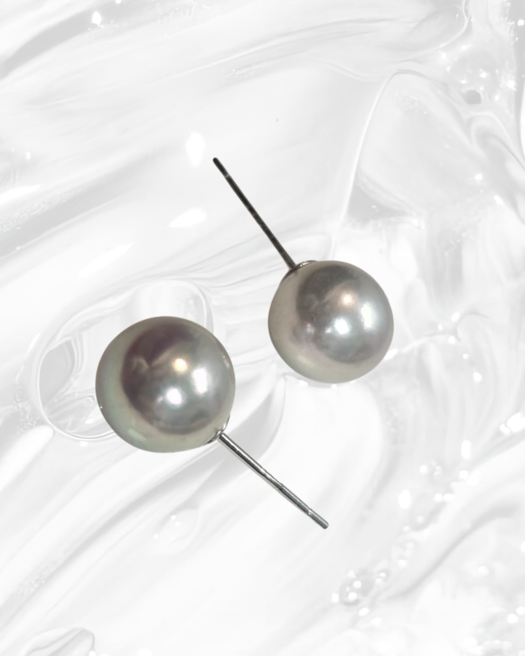 Japan Akoya Silver Blu™ Pearl Earrings – 8mm