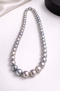 Akoya Silver Blue Pearl Necklace