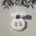 Japan Akoya Pearl Earrings – 5mm+ (Blush & White Edition)