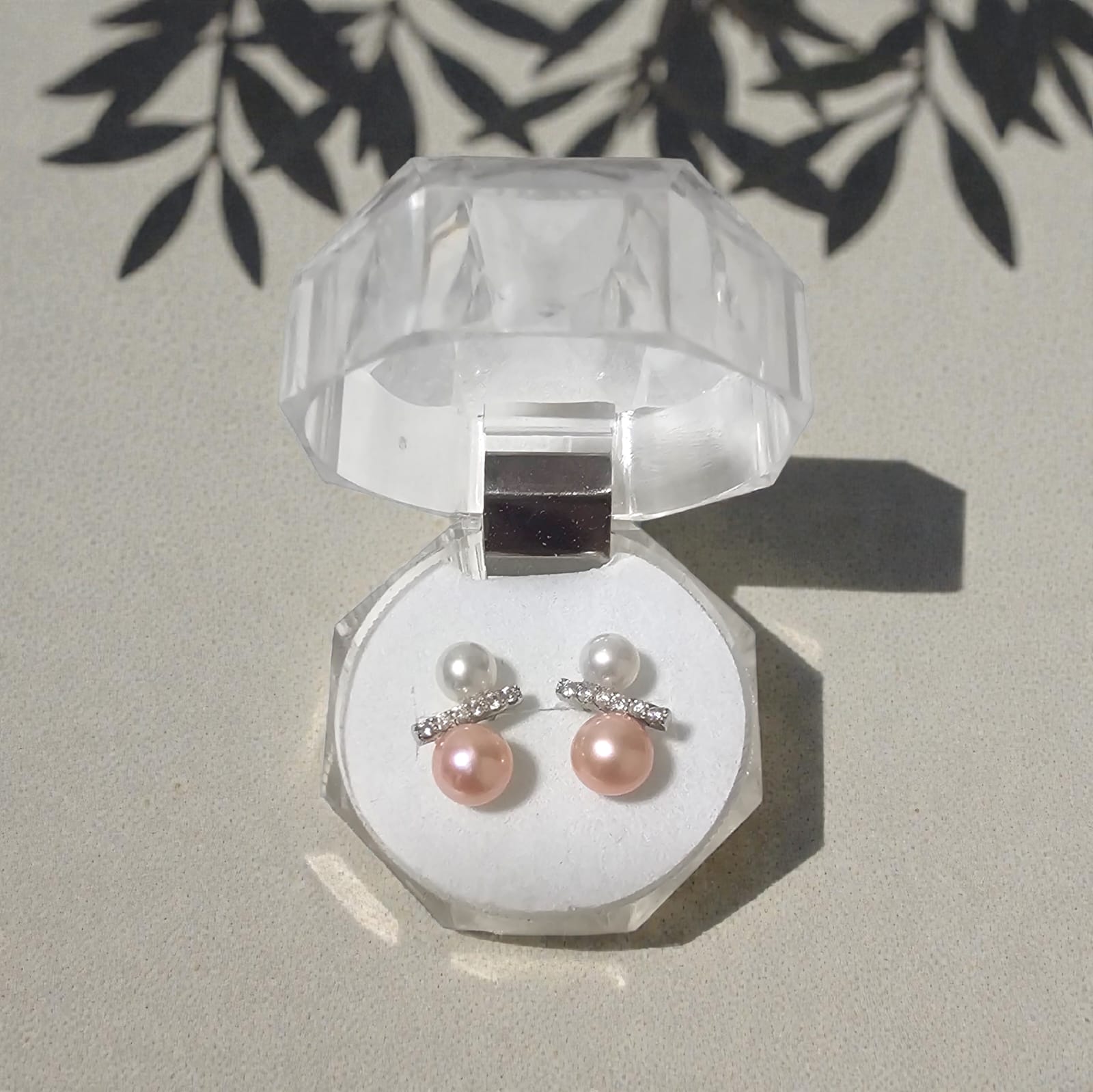 Japan Akoya Pearl Earrings – 5mm+ (Blush & White Edition)
