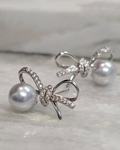 Japan Akoya Pearl Bow Earrings – 6mm