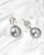 Japan Akoya Silver Blu™ Pearl Earrings – 8mm