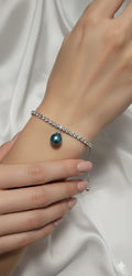 Tahitian Pearl Bracelet – 9mm (Silver Clasp)