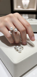 Japan Akoya Duo Pearl Ring – 5mm